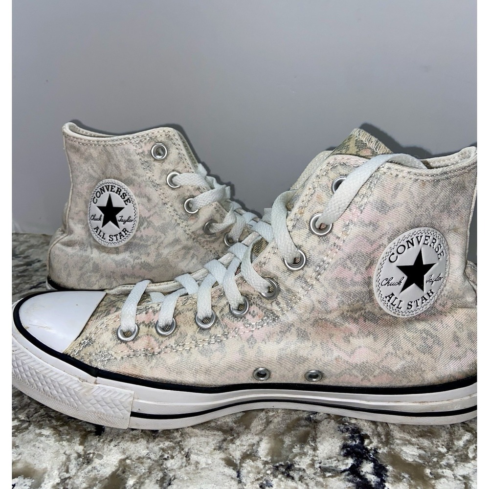 Converse Sz 9.5 Women Chuck Taylor All Star High Snake Print Putty  Shoes